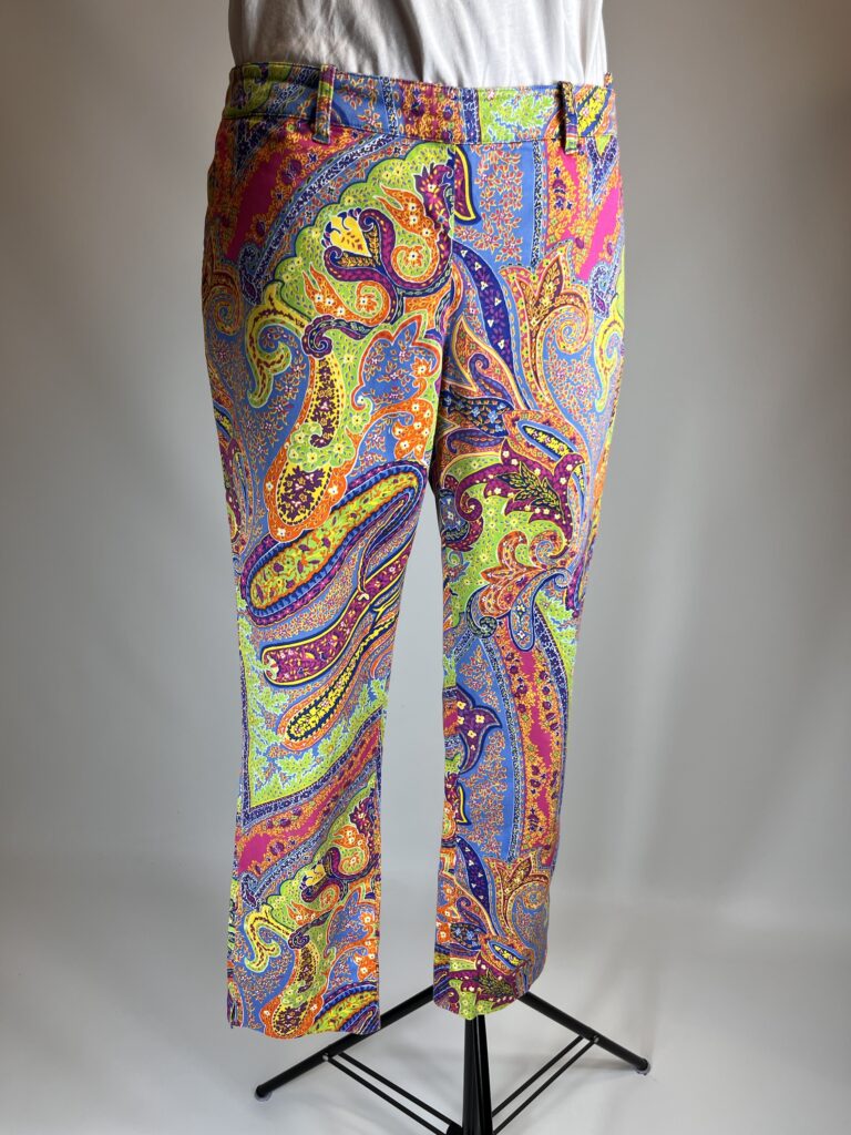 Lauren Ralph Lauren damskie spodnie Paisley bawełniane wielokolorowe rozm. 8