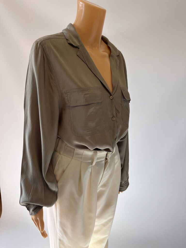 koszula khaki 100% wiskoza oversize