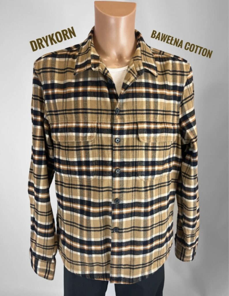 Męska koszula Drykorn w kratę – fason overshirt flanelowy – 100% bawełna
